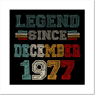 46 Years Old Legend Since December 1977 46th Birthday Posters and Art